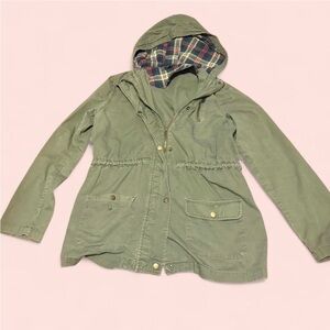Mine Olive Hooded Utility Jacket